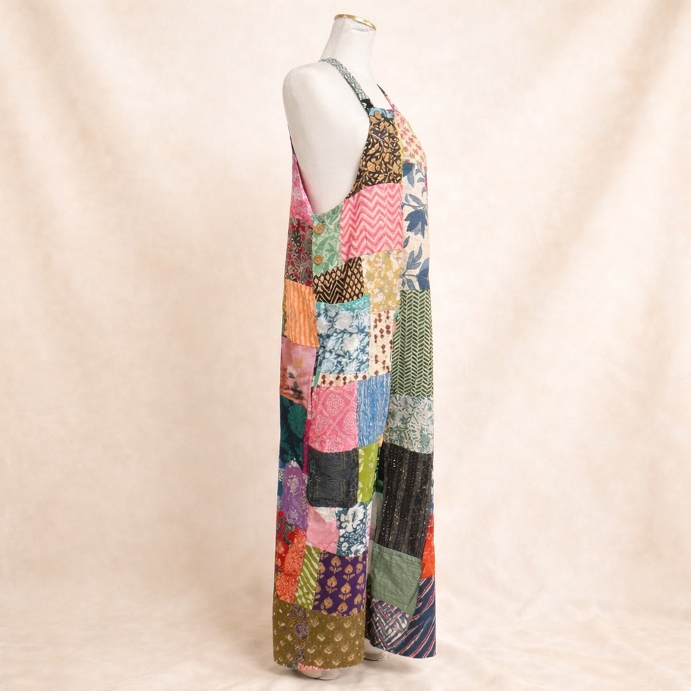 Rising International Patchwork Wide Leg Jumpsuit … - image 2